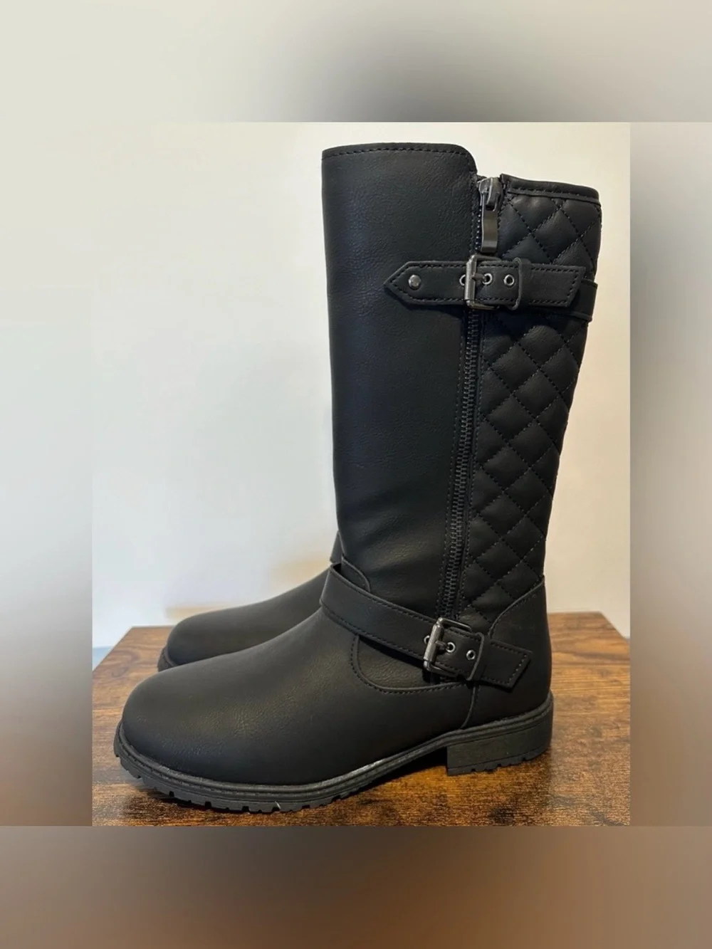 Thereabouts Toddler Girls Black Hailey Flat Heel Riding Boots NWT Size 12